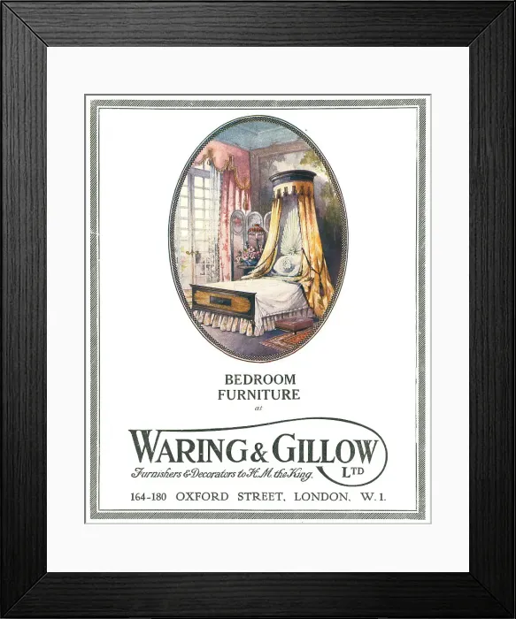 Framed Print : Waring and Gillow Advertisement Framed Print : Waring and Gillow Advertisement
