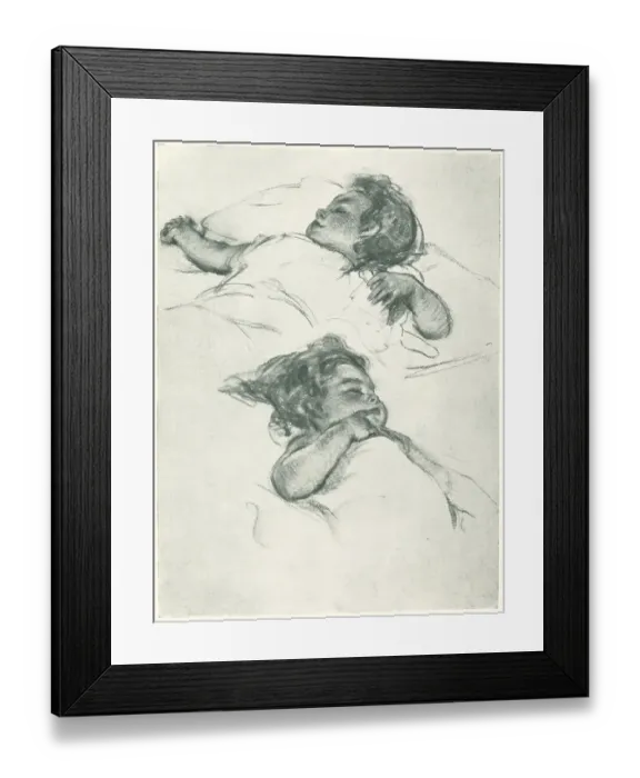 Framed Print : Francesca. A pair of portrait studies from different angles of a young girl Framed Print : Francesca. A pair of portrait studies from different angles of a young girl