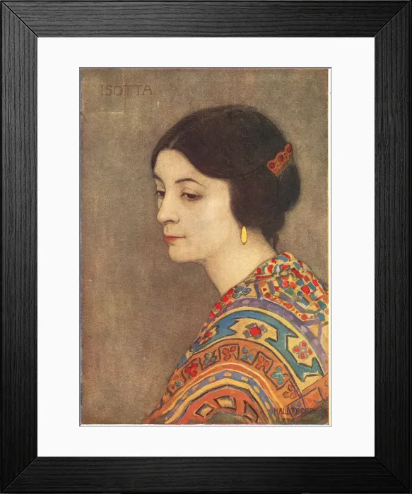 Framed Print : Isotta. A portrait painting of a woman, named Isotta Framed Print : Isotta. A portrait painting of a woman, named Isotta
