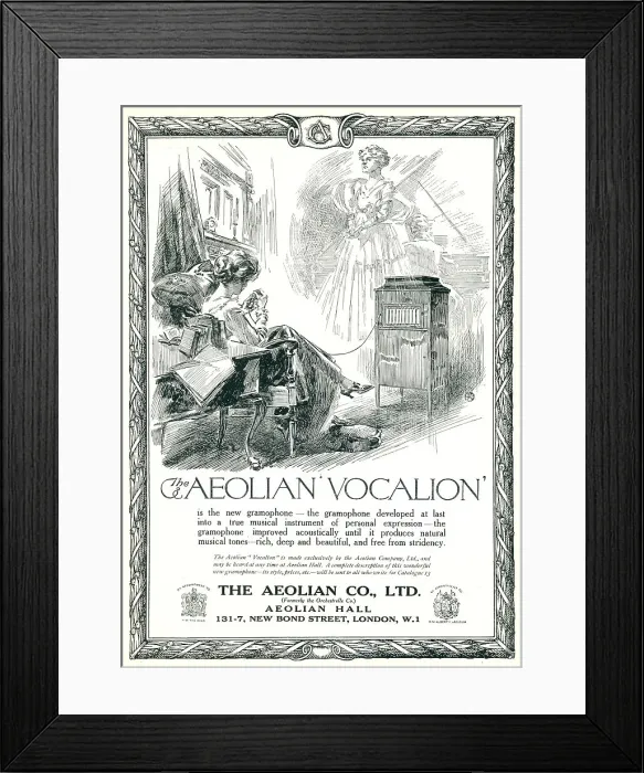 Framed Print : Aeolian Vocalion Advertisement Framed Print : Aeolian Vocalion Advertisement