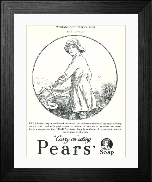 Framed Print : Pears Soap Advertisement On The Land Framed Print : Pears Soap Advertisement On The Land