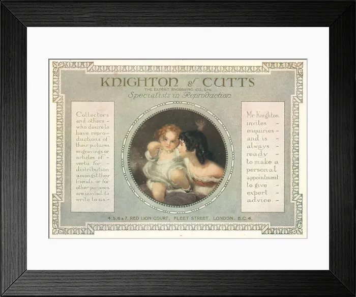 Framed Print : Knighton and Cutts Advertisement Framed Print : Knighton and Cutts Advertisement
