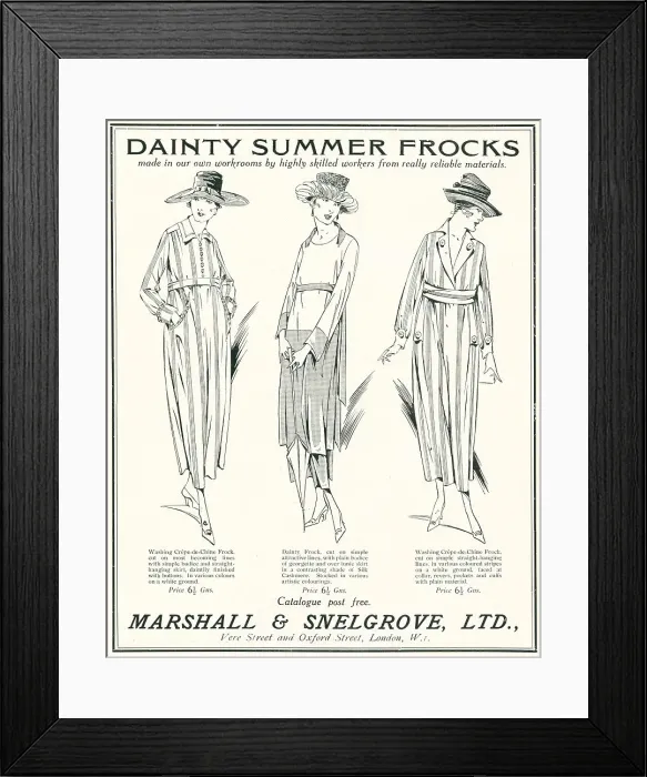 Framed Print : Marshall and Snelgrove Advertisement Framed Print : Marshall and Snelgrove Advertisement