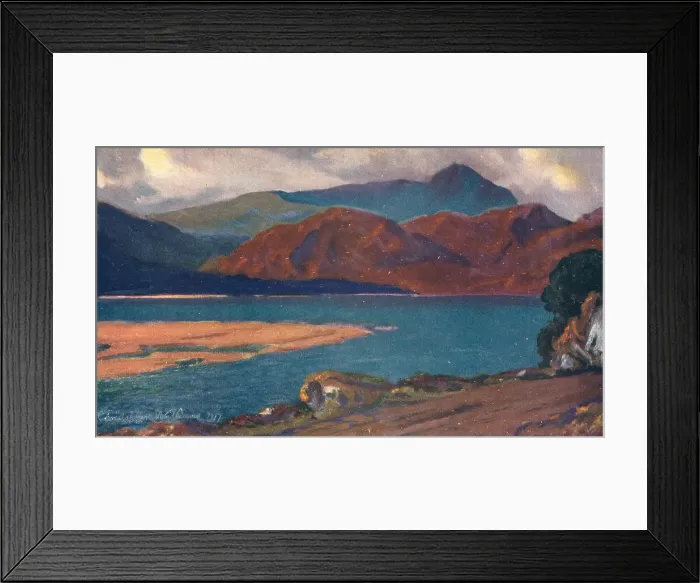 Framed Print : Dyffwys. A landscape oil painting of Diffwys, a large mountain in Snowdonia Framed Print : Dyffwys. A landscape oil painting of Diffwys, a large mountain in Snowdonia