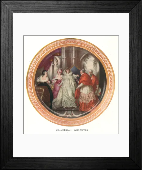 Framed Print : Chamberlain Worcester Plate Framed Print : Chamberlain Worcester Plate