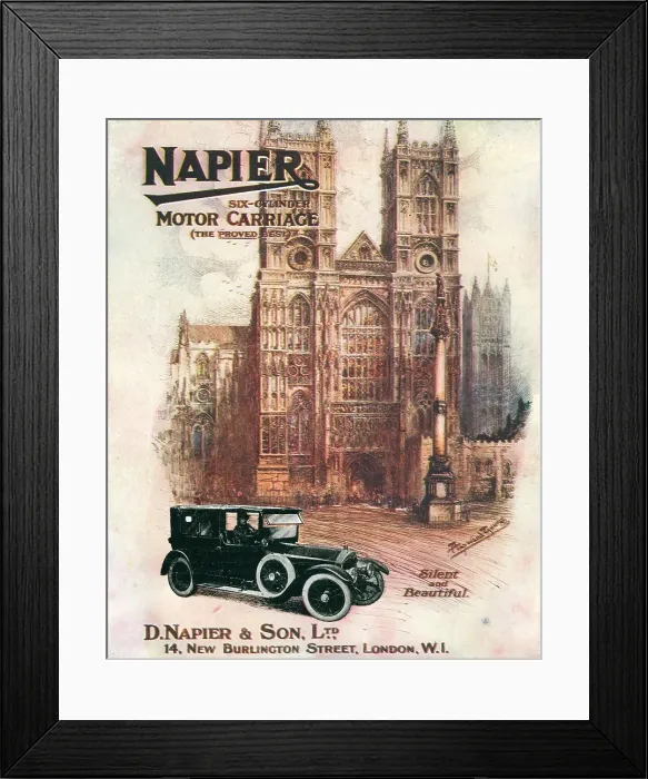 Framed Print : Napier Advertisement