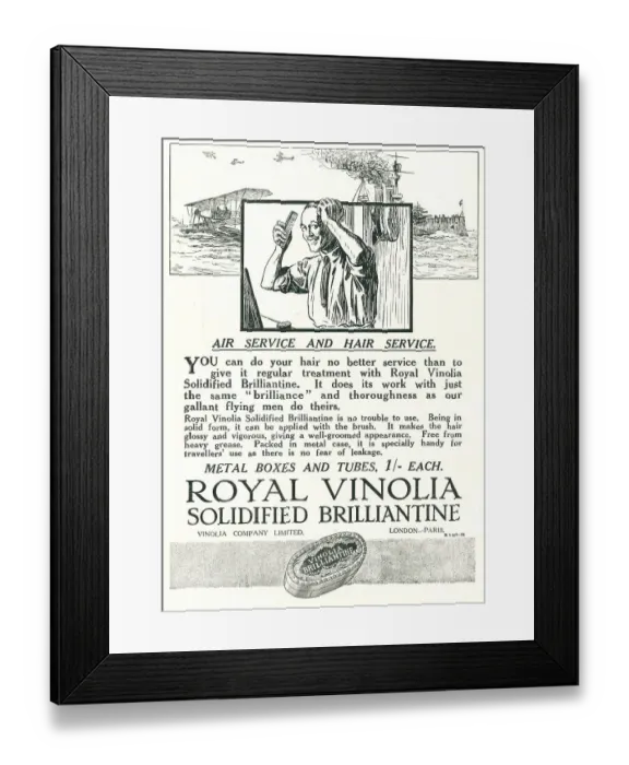Framed Print : Vinolia Company Advertisement Framed Print : Vinolia Company Advertisement