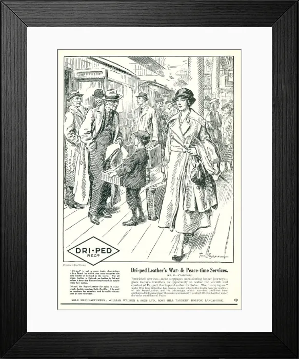 Framed Print : Dri-Ped Advertisement Travelling Framed Print : Dri-Ped Advertisement Travelling