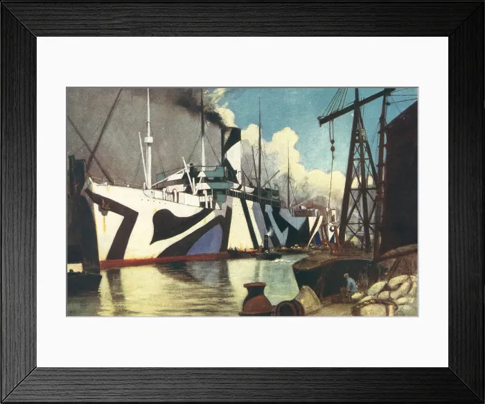 Framed Print : Camouflaged Ship Framed Print : Camouflaged Ship