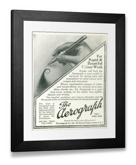 Framed Print : The Aerograph Advertisement Framed Print : The Aerograph Advertisement