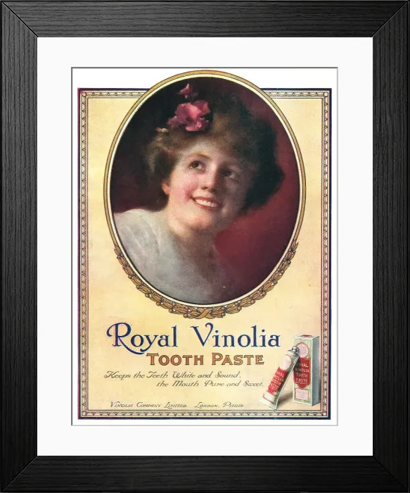 Framed Print : Vinolia Company Advertisement