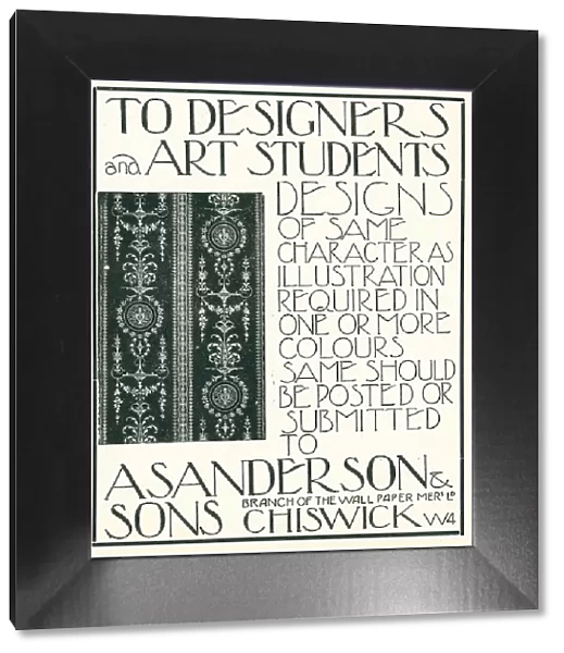 A. Sanderson and Sons Wallpaper Advertisement