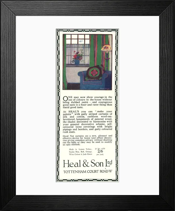 Framed Print : Heal and Son Advertisement Framed Print : Heal and Son Advertisement
