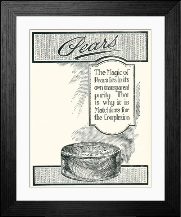 Framed Print : Pears Soap Advertisement Framed Print : Pears Soap Advertisement