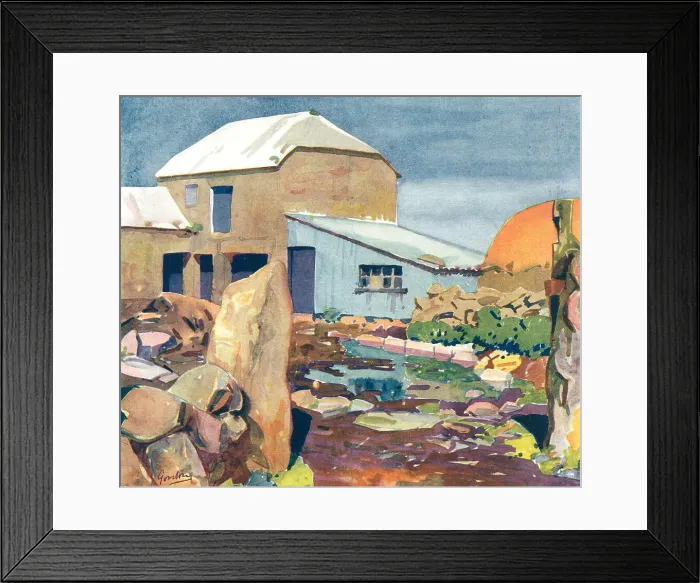 Framed Print : A Cornish Cowyard Framed Print : A Cornish Cowyard