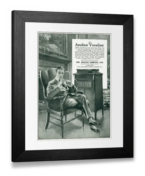 Framed Print : The Aeolian Vocalion Advertisement Framed Print : The Aeolian Vocalion Advertisement