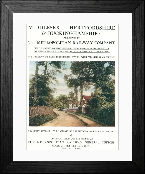 Framed Print : The Metropolitan Railway Company Advertisement Framed Print : The Metropolitan Railway Company Advertisement