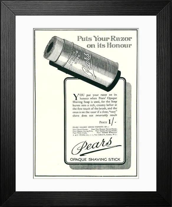 Framed Print : Pears Advertisement Framed Print : Pears Advertisement