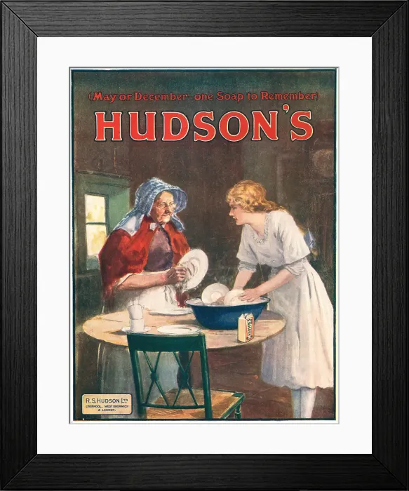 Framed Print : Hudson's Soap Advertisement Framed Print : Hudson's Soap Advertisement