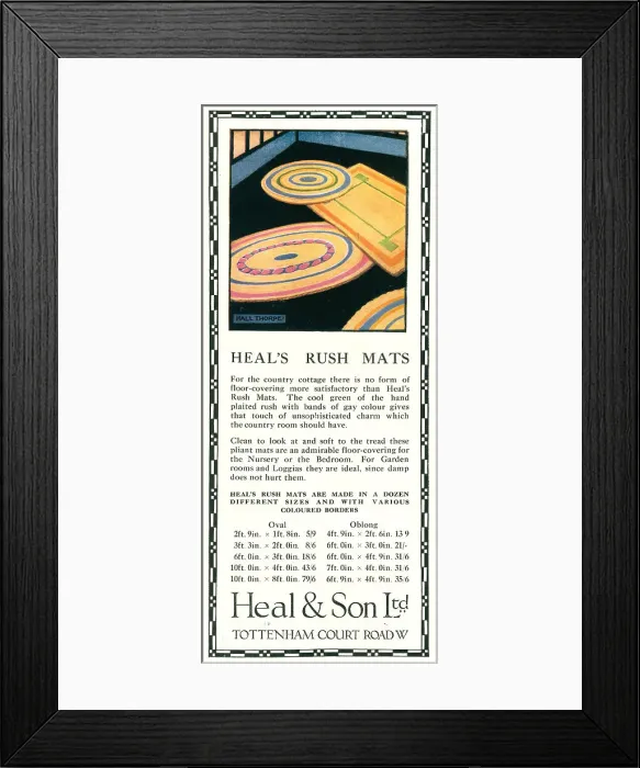 Framed Print : Heal and Son Advertisement Framed Print : Heal and Son Advertisement