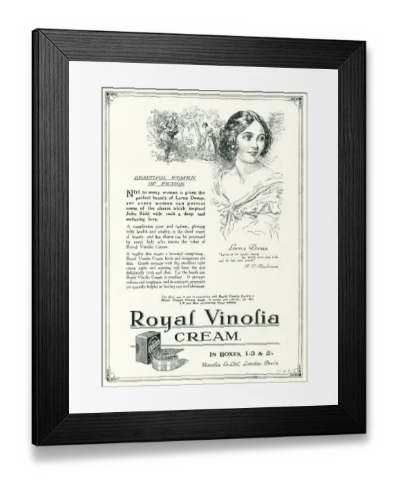 Framed Print : Vinolia Company Advertisement