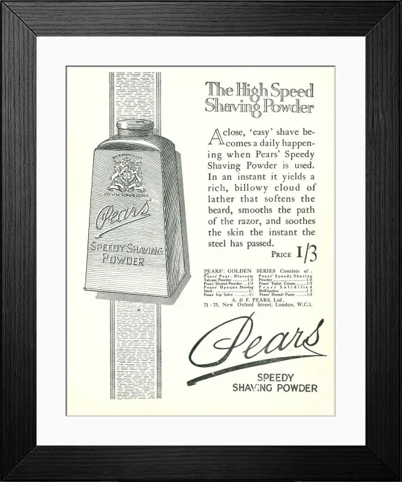 Framed Print : Pears Advertisement Framed Print : Pears Advertisement