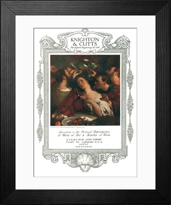 Framed Print : Knighton and Cutts Advertisement Framed Print : Knighton and Cutts Advertisement
