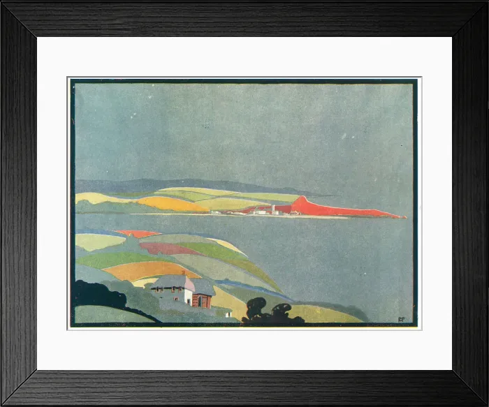 Framed Print : Sea View. A landscape illustration of a sea view Framed Print : Sea View. A landscape illustration of a sea view