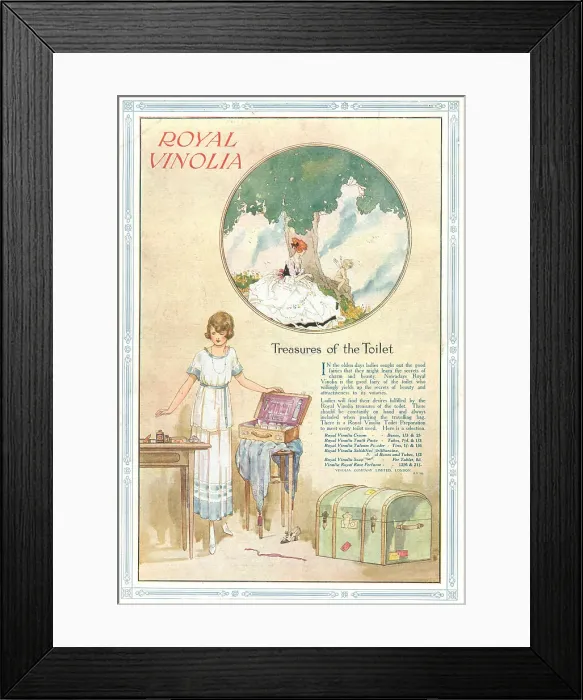 Framed Print : Vinolia Company Advertisement Framed Print : Vinolia Company Advertisement