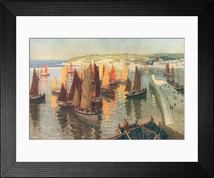 Framed Print : Red And Gold, Brixham Framed Print : Red And Gold, Brixham