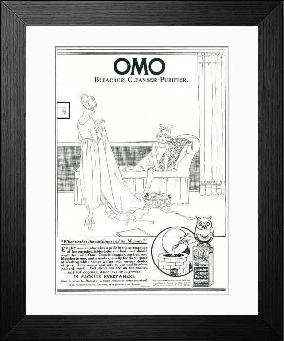 Framed Print : R. S. Hudson Limited Omo Advertisement Framed Print : R. S. Hudson Limited Omo Advertisement