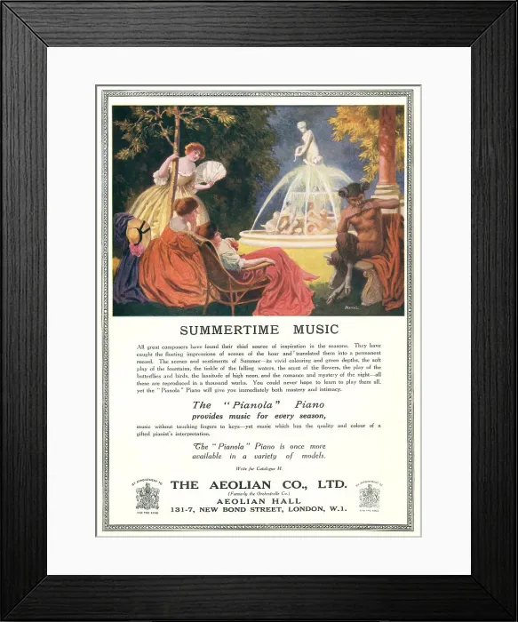 Framed Print : Aeolian Pianola Advertisement Framed Print : Aeolian Pianola Advertisement