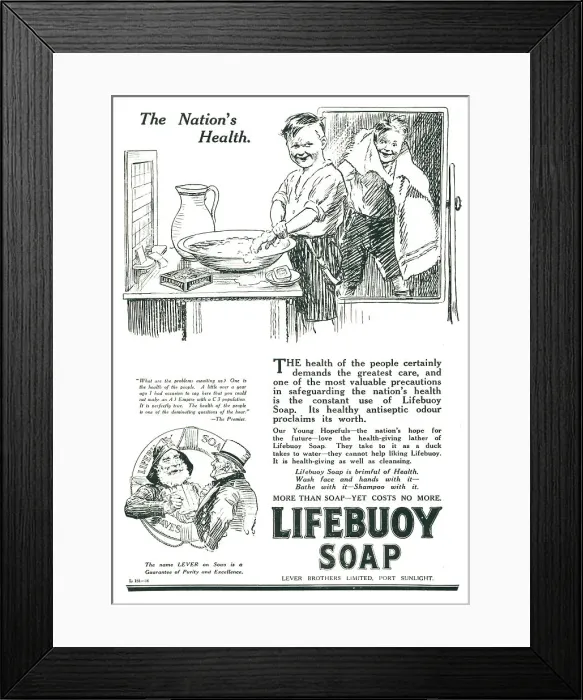 Framed Print : Lever Brothers Lifebuoy Soap Advertisement Framed Print : Lever Brothers Lifebuoy Soap Advertisement