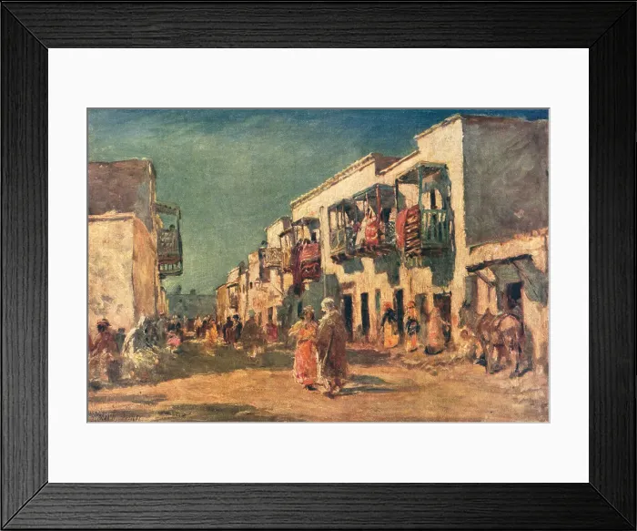 Framed Print : A Street Scene, Biskra Framed Print : A Street Scene, Biskra