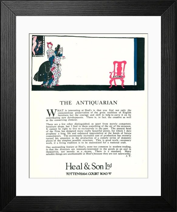 Framed Print : Heal and Son Advertisement Framed Print : Heal and Son Advertisement