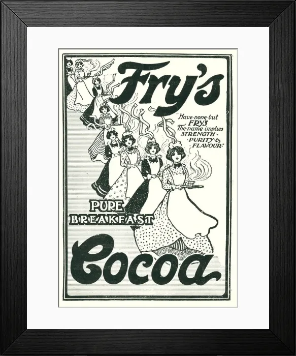 Framed Print : Fry's Cocoa Advertisement Framed Print : Fry's Cocoa Advertisement