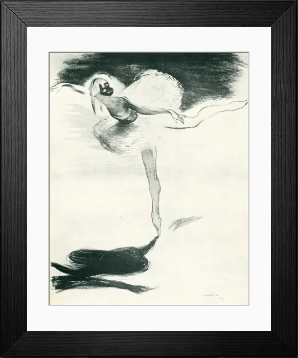 Framed Print : Pavlova. A lithograph portraying the Russian prima ballerina Framed Print : Pavlova. A lithograph portraying the Russian prima ballerina