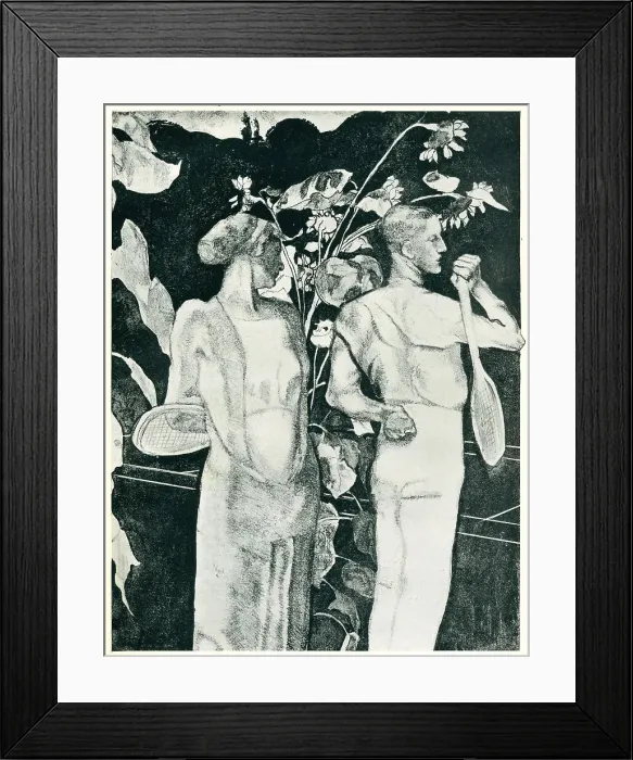 Framed Print : Tennis Players (2nd state) Framed Print : Tennis Players (2nd state)