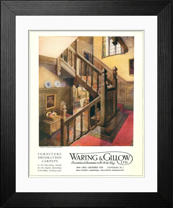 Framed Print : Waring and Gillow Advertisement Framed Print : Waring and Gillow Advertisement