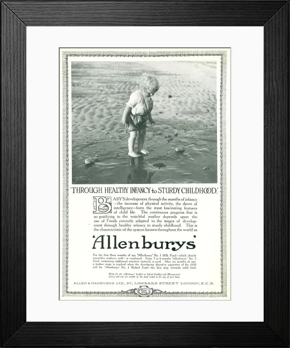 Framed Print : Allenburys Advertisement Framed Print : Allenburys Advertisement