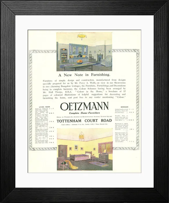 Framed Print : Oetzmann Advertisement Framed Print : Oetzmann Advertisement