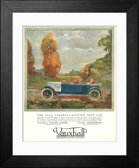Framed Print : Vauxhall Advertisement Framed Print : Vauxhall Advertisement