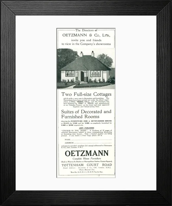 Framed Print : Oetzmann Advertisement Framed Print : Oetzmann Advertisement