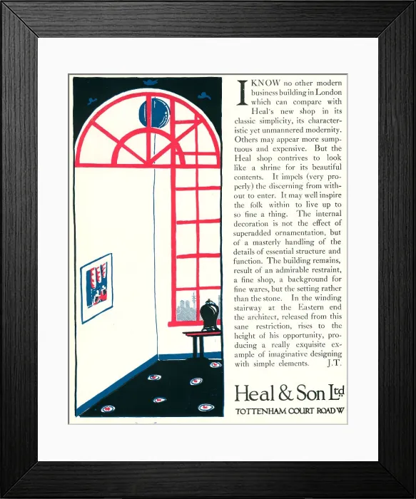 Framed Print : Heal and Son Advertisement Framed Print : Heal and Son Advertisement