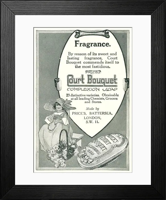Framed Print : Price's Court Bouquet Advertisement Framed Print : Price's Court Bouquet Advertisement