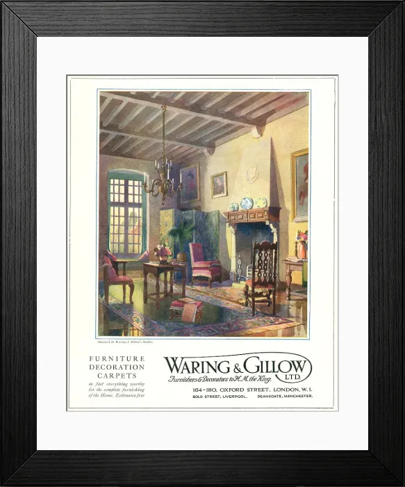 Framed Print : Waring and Gillow Advertisement Framed Print : Waring and Gillow Advertisement