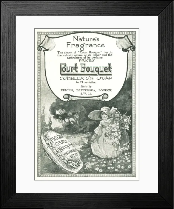 Framed Print : Price's Court Bouquet Advertisement Framed Print : Price's Court Bouquet Advertisement