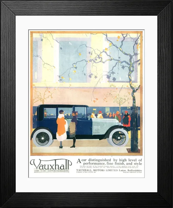 Framed Print : Vauxhall Advertisement Framed Print : Vauxhall Advertisement