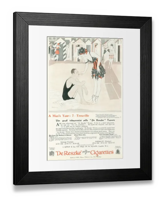 Framed Print : De Reszke Advertisement