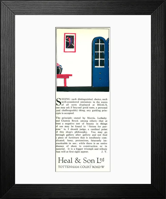 Framed Print : Heal and Son Advertisement Framed Print : Heal and Son Advertisement